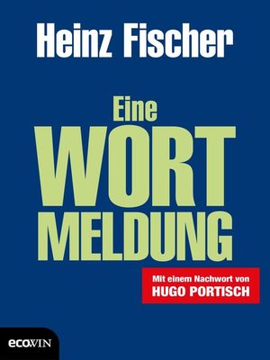 cover image of Eine Wortmeldung